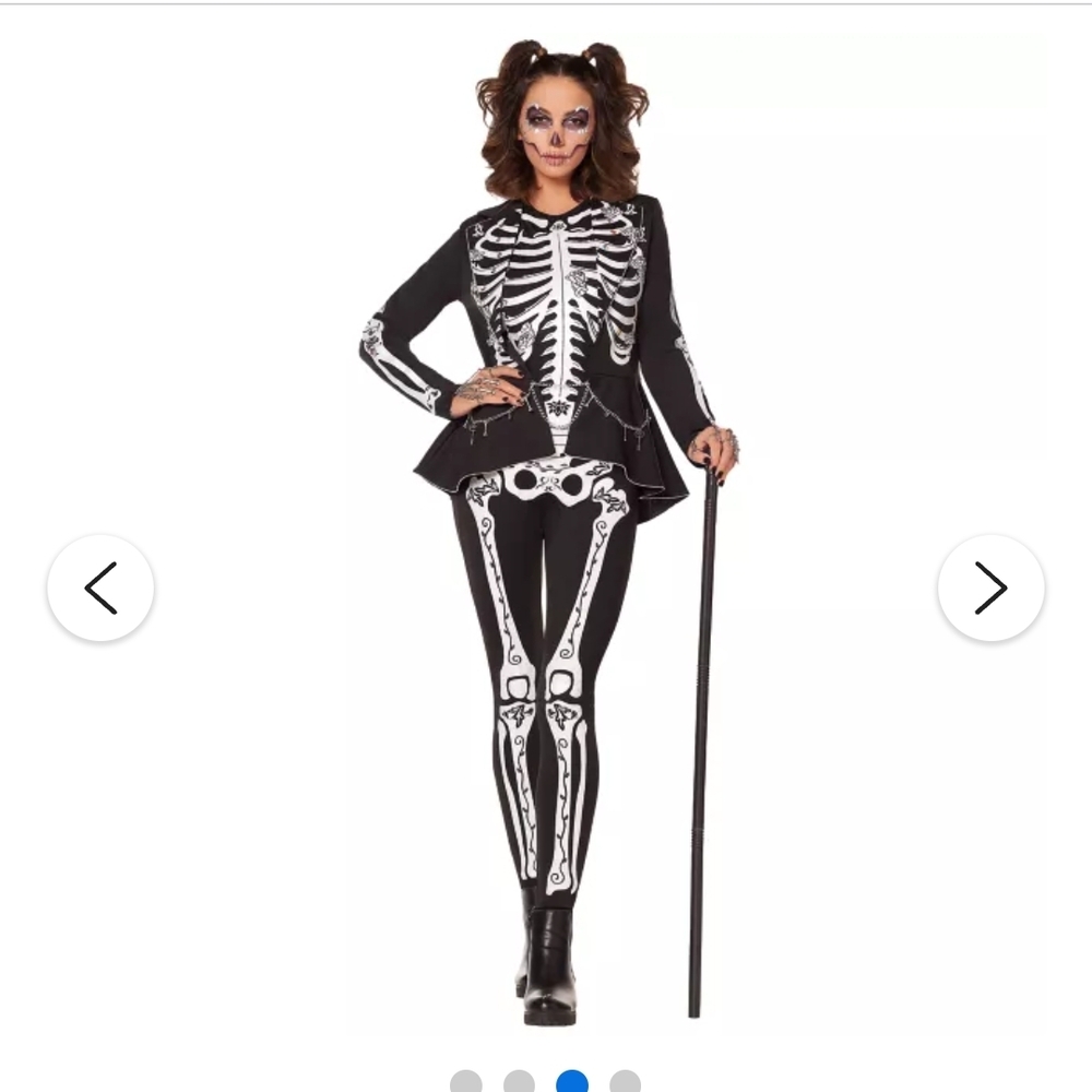 Spirit Women's Skeleton Costume - Black and White